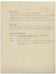 Moe Howard's 8pp. of Scripts & Notes, Circa 1940s-50s, Mostly for Three Stooges Stage Performances -- Includes ''Stooges Chorus'', ''Slapping Scene'' & Jokes -- Very Good Condition